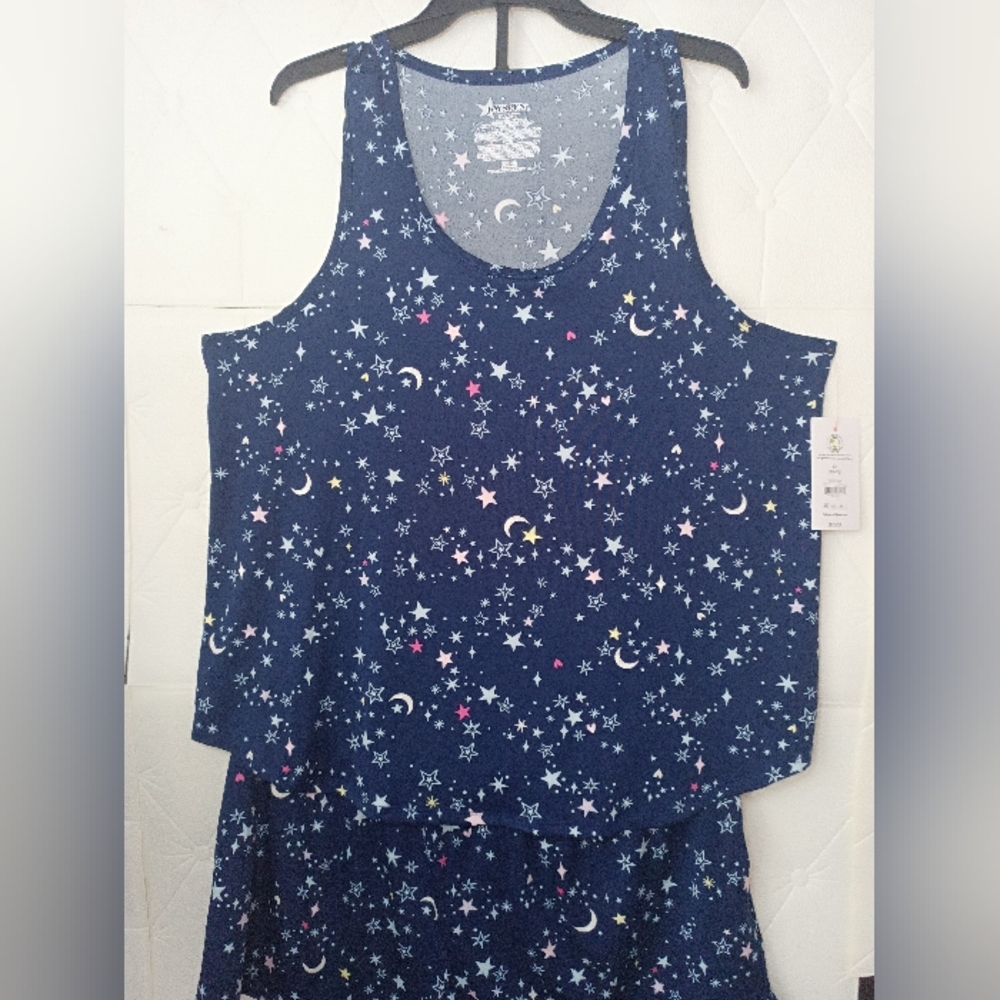 Joyspun Shorty Pajama Set in a classic Nautical Navy